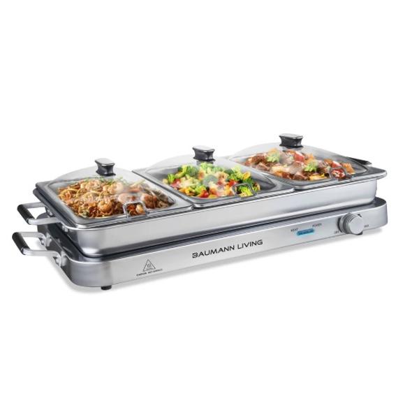 3-in-1 Triple Buffet Server and Warmer
