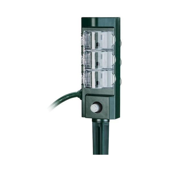 6-Outlet Outdoor Power Strip Stake with Timer